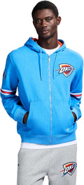 GAME 7 Men's X NBA Long Sleeve Zip Up Hooded Fleece Sweatshirt