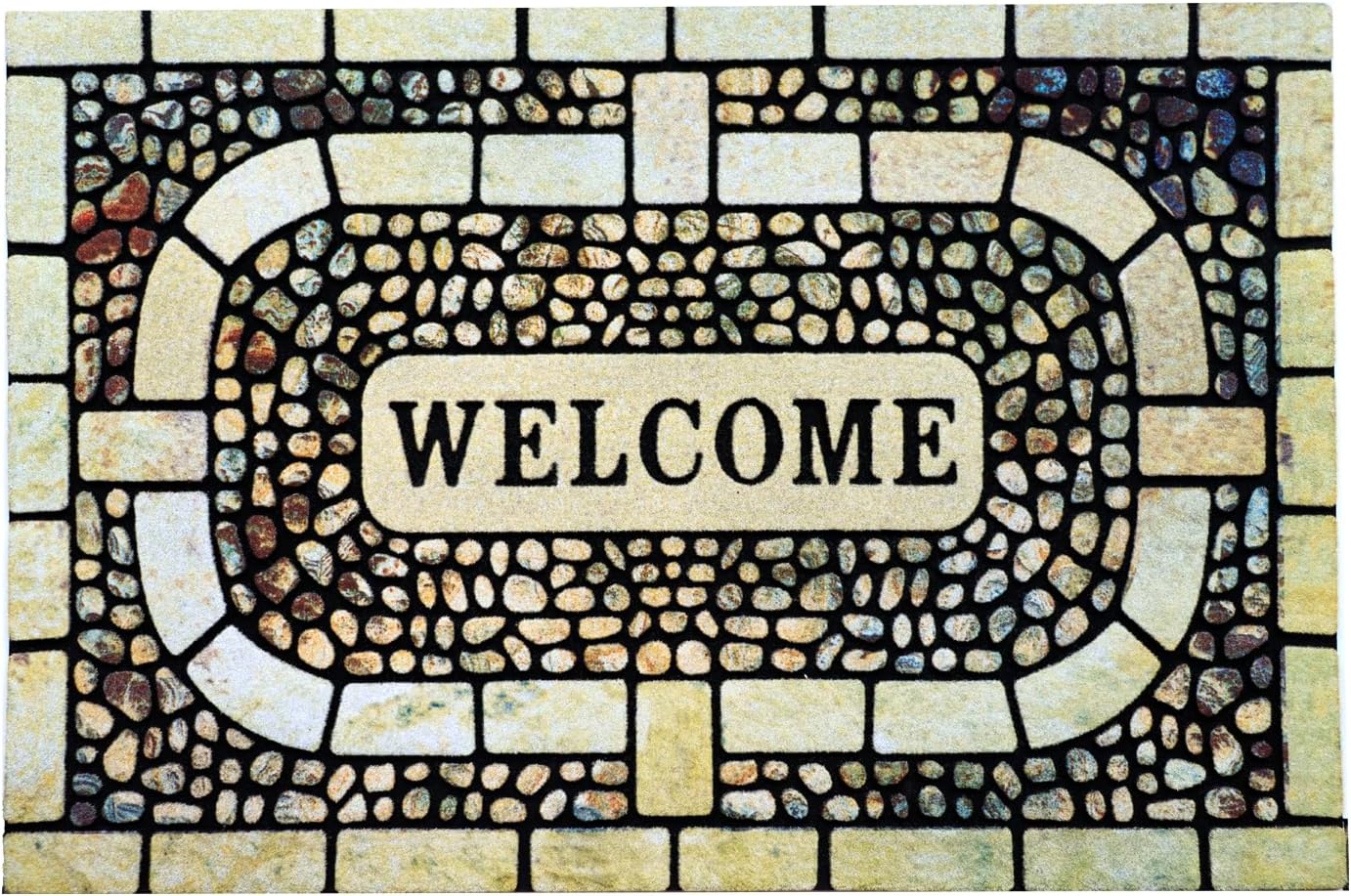 Heavy Duty Door Mat for Outdoor Entrance, Non-Slip Rubber Rug