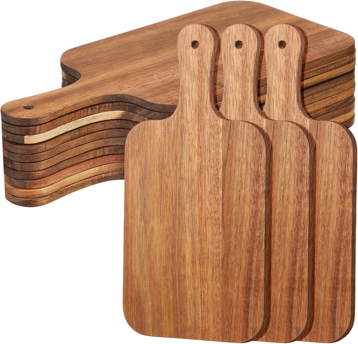 12 Pcs Bulk Wood Cutting Board for Engraving and Serving