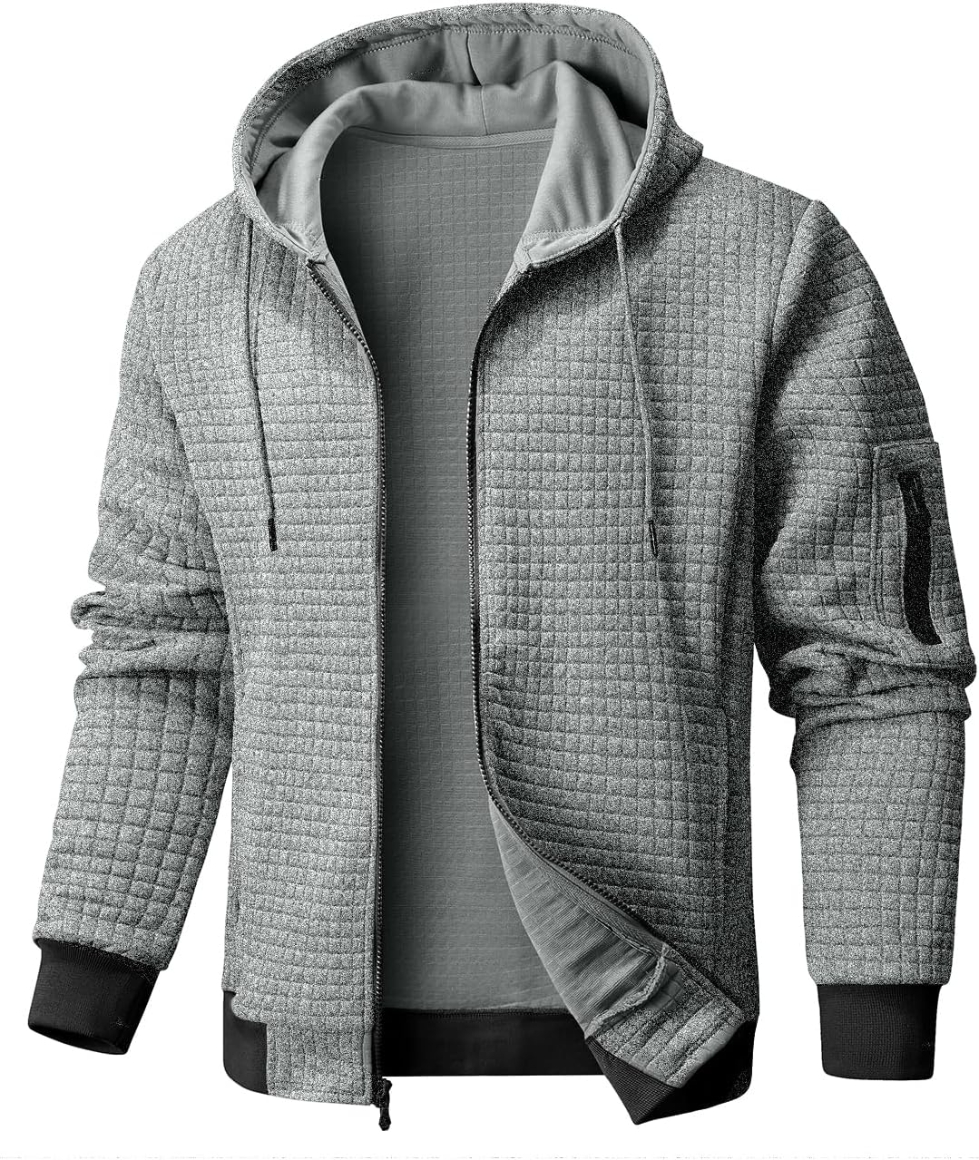 Mens Zip Up Hoodie Full-Zip Sweatshirt for Stylish Comfort