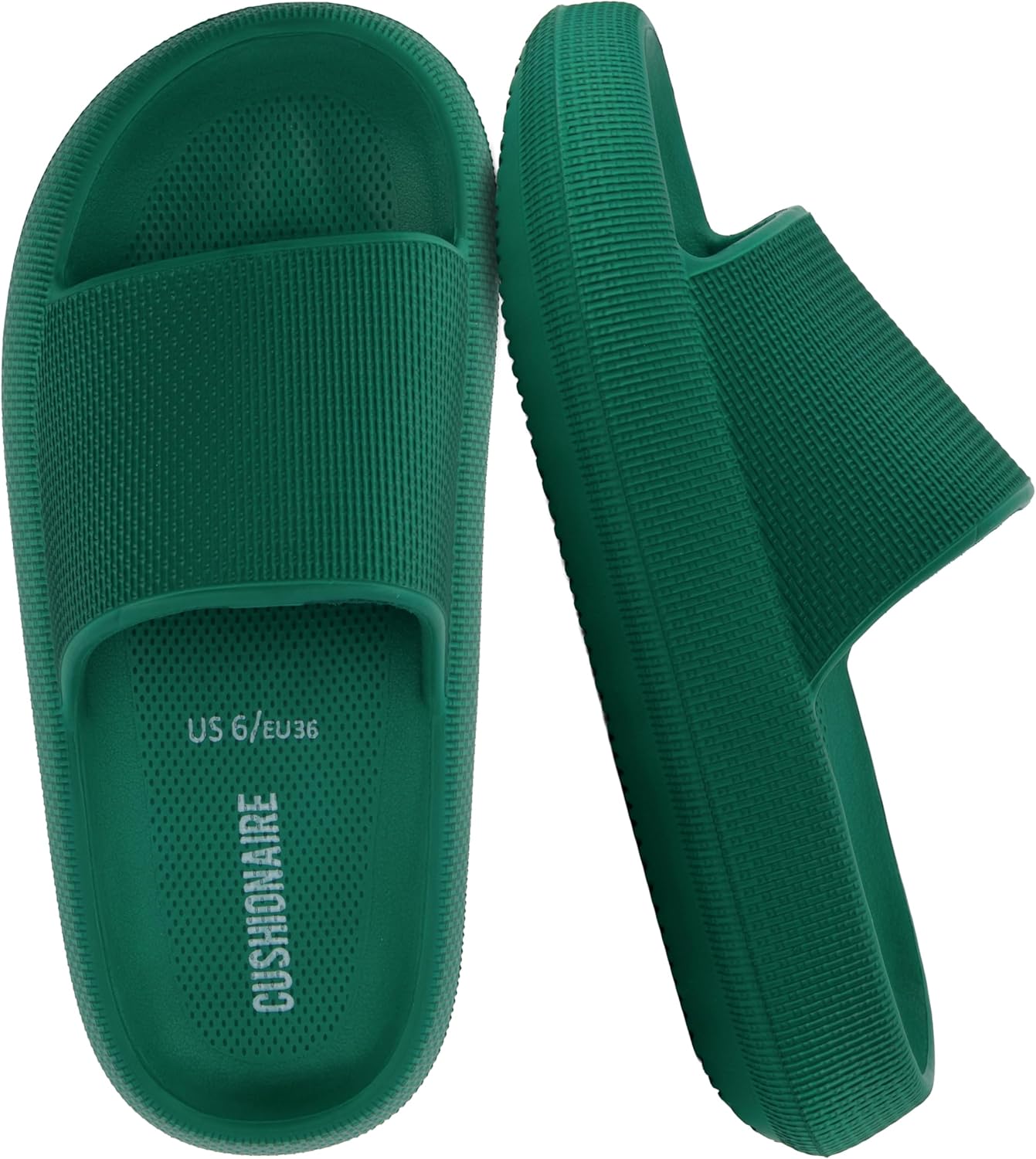 CUSHIONAIRE Feather EVA Slides for Women - Comfort and Style