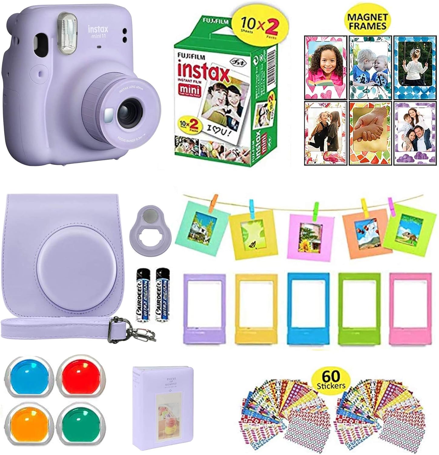 Fujifilm Mini 11 Lilac Camera Bundle: Instant Fun Pack