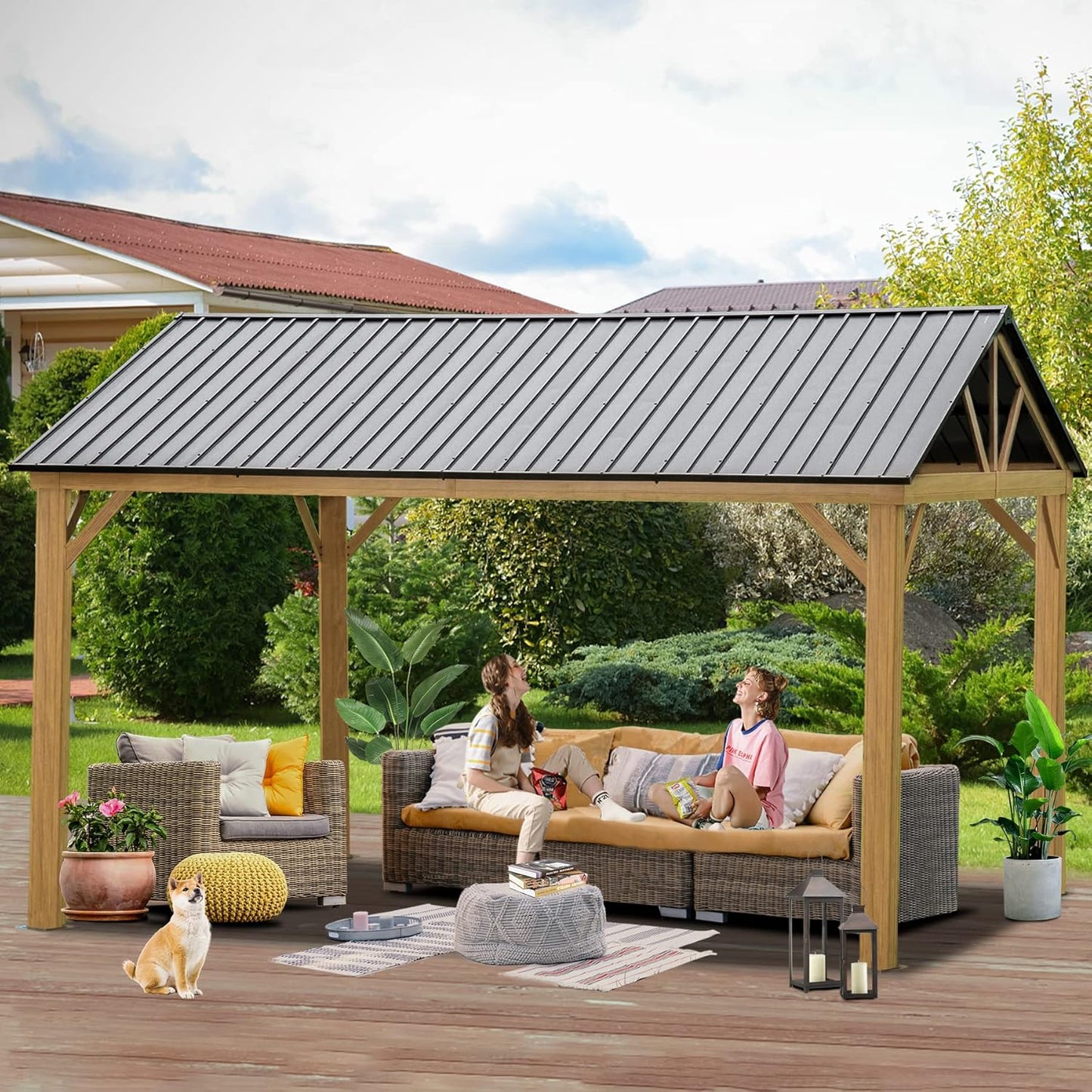 12ft x 14ft Hardtop Gazebo for Outdoor Spaces by Domi Outdoor Living