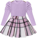Fuermos Toddler Girl Puff Sleeve Top and Skirt Outfit for Playtime