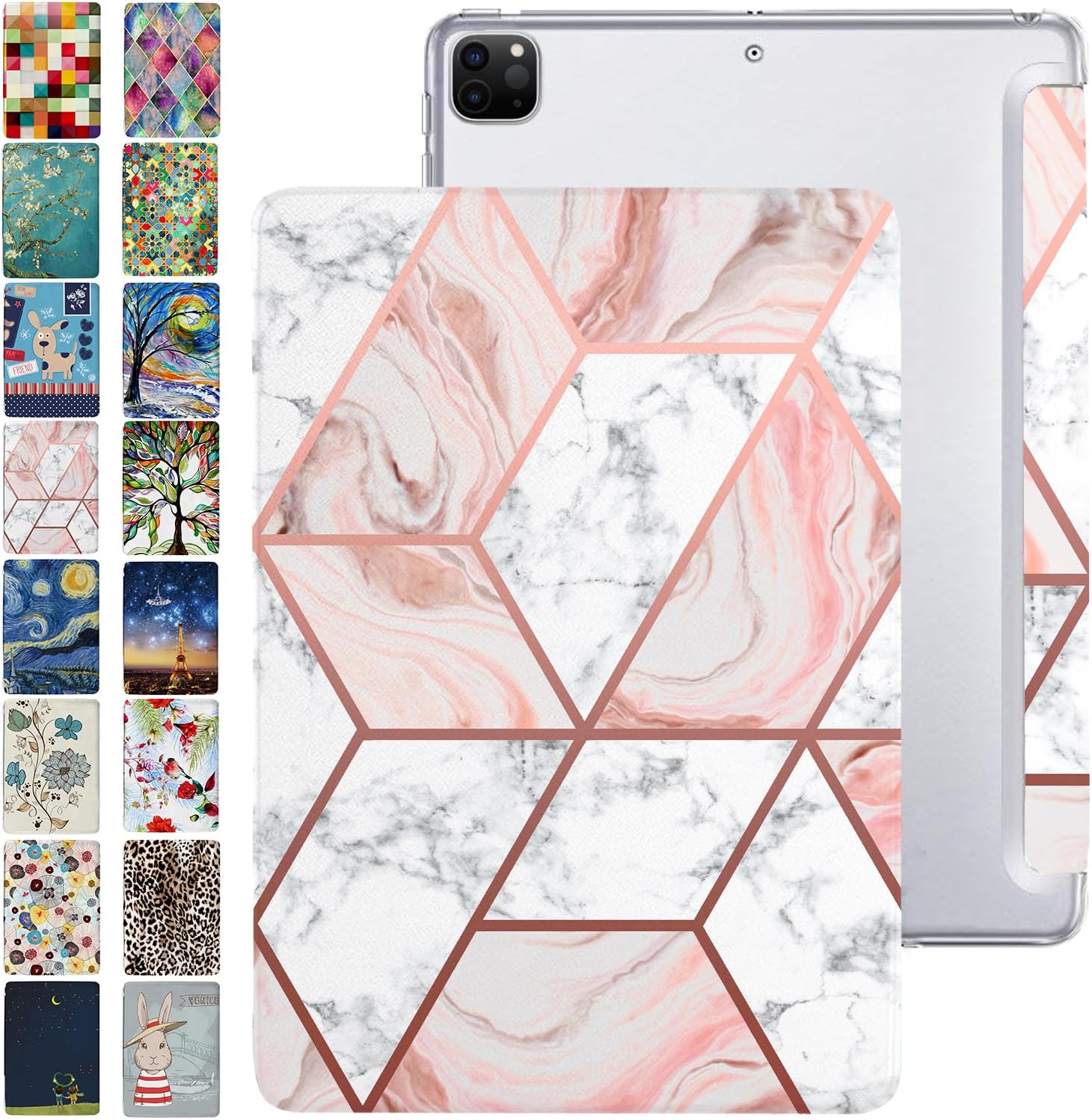 DuraSafe Cases for iPad Pro 12.9 Inch - Marble Pink Design