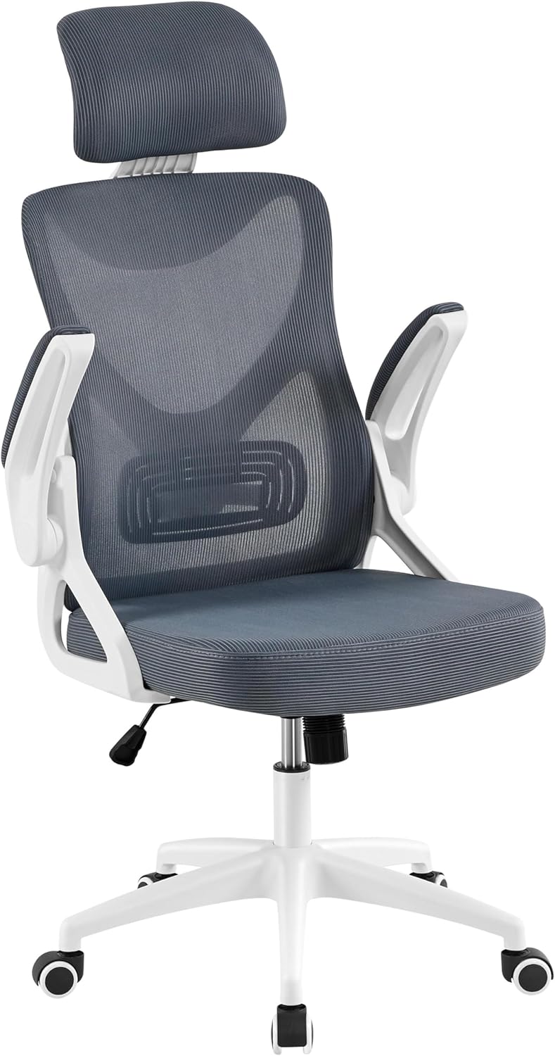 Ergonomic Mesh Office Chair with Adjustable Headrest and Armrests