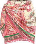 ZAFUL Slit Skirt for Women - Boho Print Casual Beach Mini Skirt