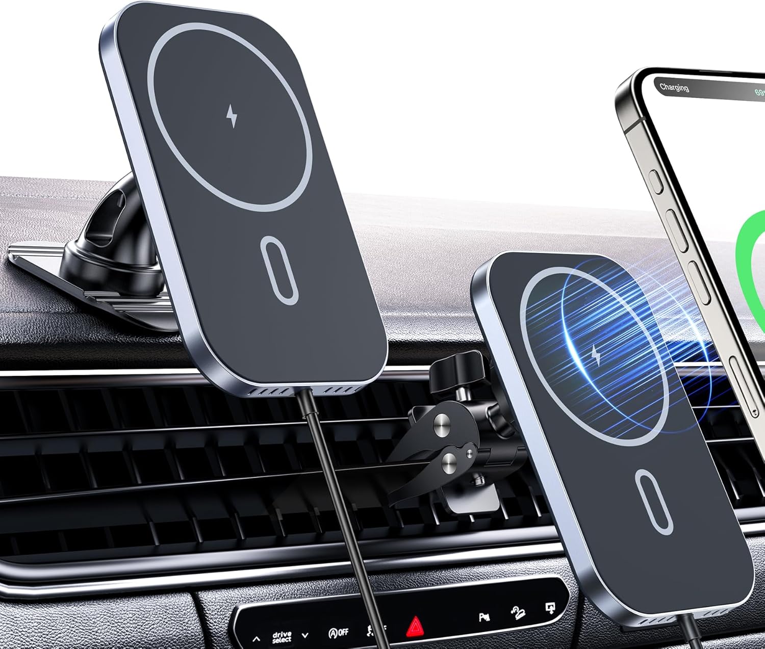 360 Rotation MagSafe Car Charger by Mukiya
