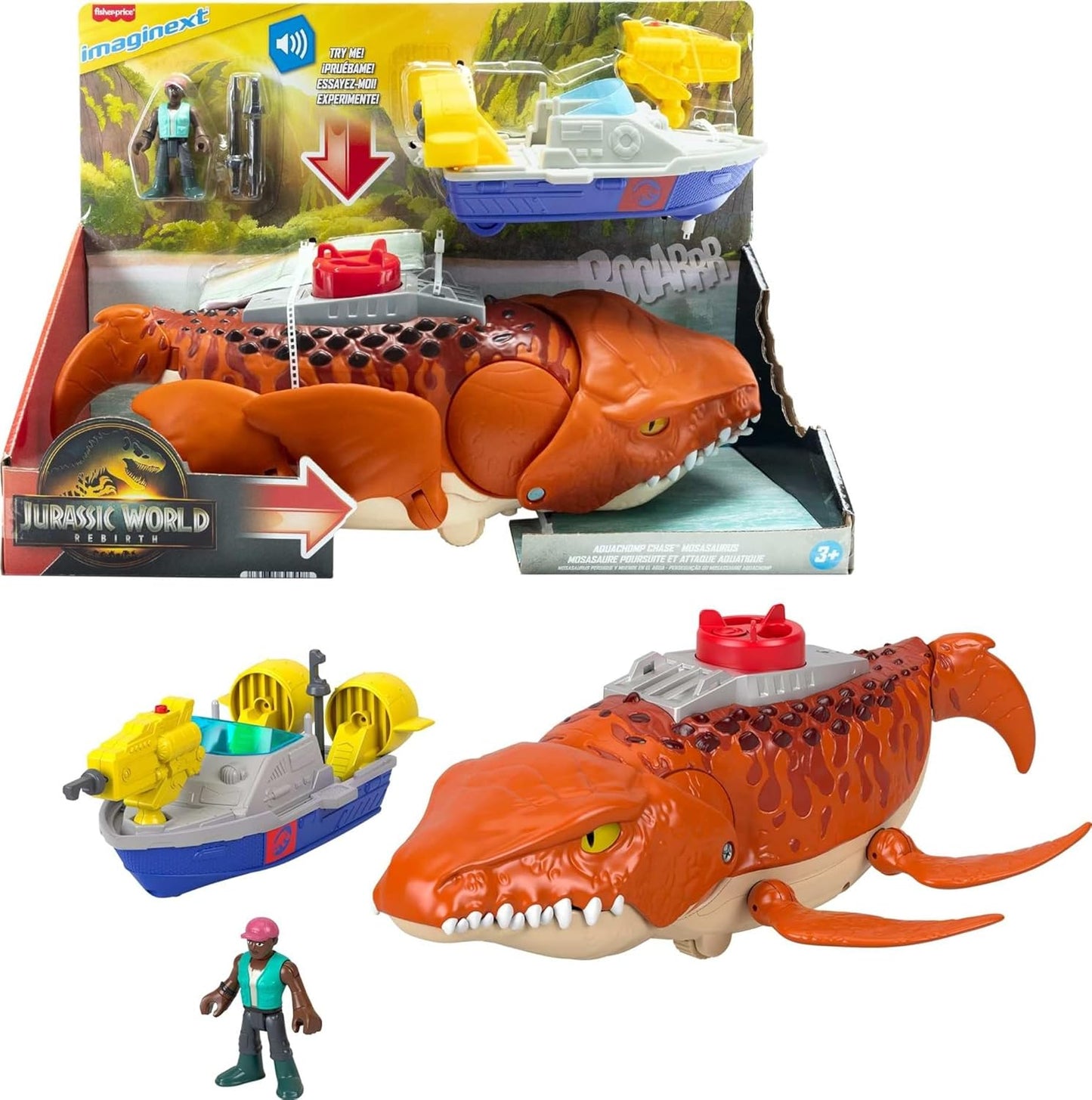 Fisher-Price Imaginext Jurassic World Aquachomp Mosasaurus Toy