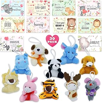 ATFUNSHOP Valentines Day Gifts for Kids 30 Pack of Plush Toys