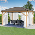 Waterproof Patio Outdoor Curtains 6 Pcs 54x95 in - Privacy & UV