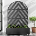 Metal Raised Garden Bed with Trellis and Wheels (Style YDYZ)