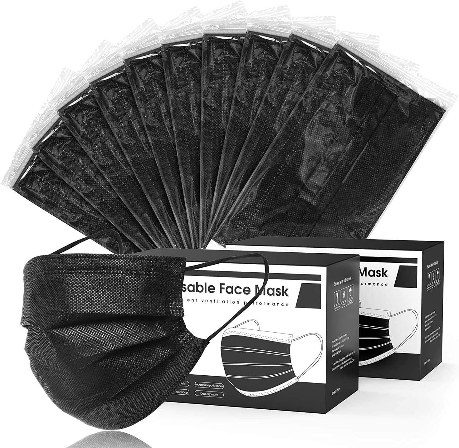 Hyegiir 3 Ply Disposable Face Masks for Daily Protection 500pcs