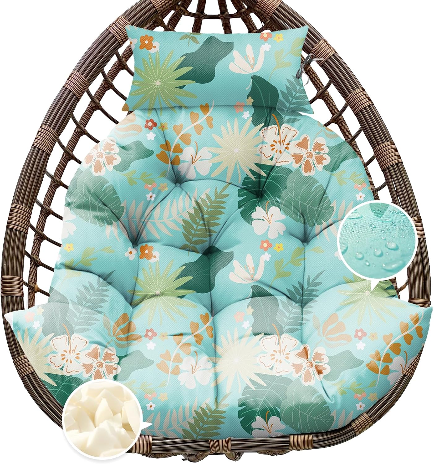 Outdoor Hanging Egg Chair Cushion Replacement for Comfort