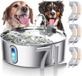7L Dog Water Fountain for Large Dogs - Stainless Steel Quiet Flow