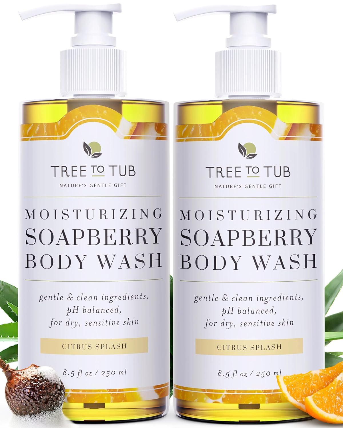 Citrus Body Wash for Dry Skin & Sensitive Skin - pH Balanced