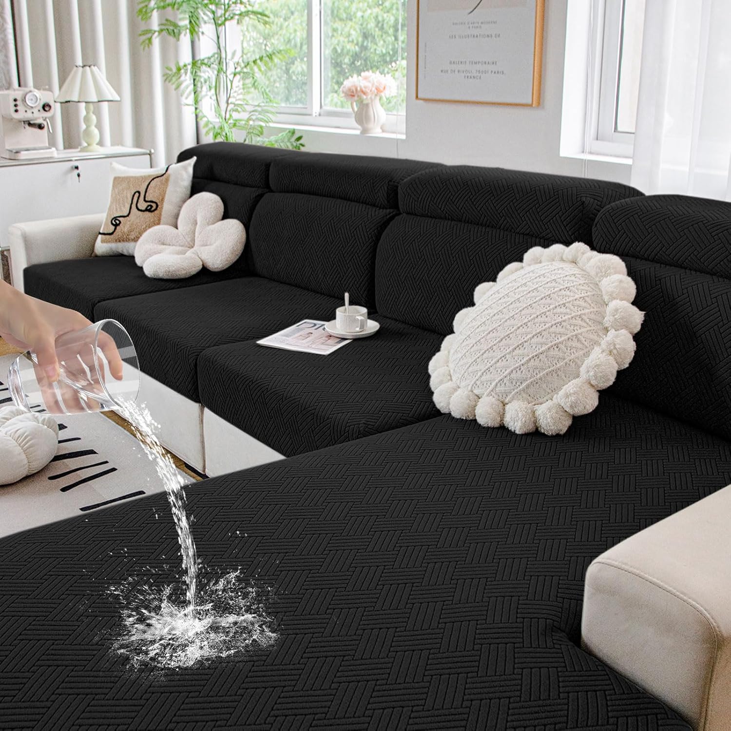 Waterproof Couch Cushion Covers for Pets, Stretch Magic Slipcover