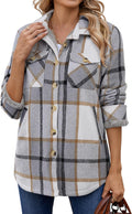 Fleece Sherpa Jacket Long Sleeve Flannel Shacket - Cozy Layer
