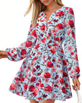 BTFBM Fall Dresses for Women 2025 Long Sleeve Mini Dress - Flattering