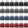 24 Pack Lunch Bags Bulk Insulated Reusable Lunch Bags - Large Tote Set
