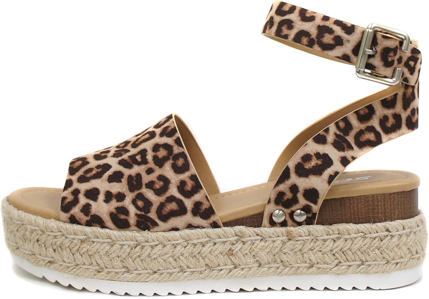 Soda Topic Open Toe Buckle Ankle Strap Espadrilles Sandals