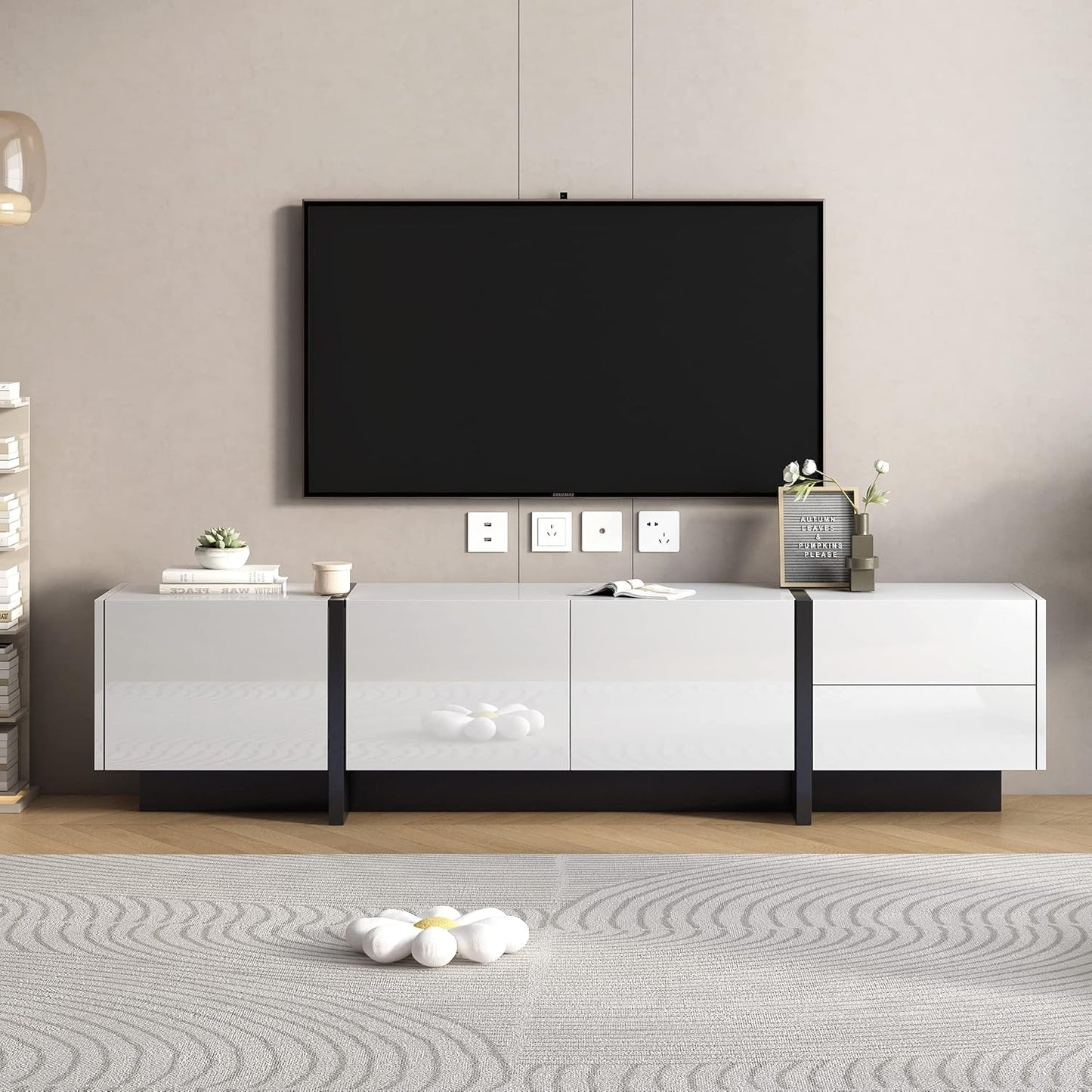 Stylish Rectangle TV Stand for TVs Up to 80 Inches - KLMM