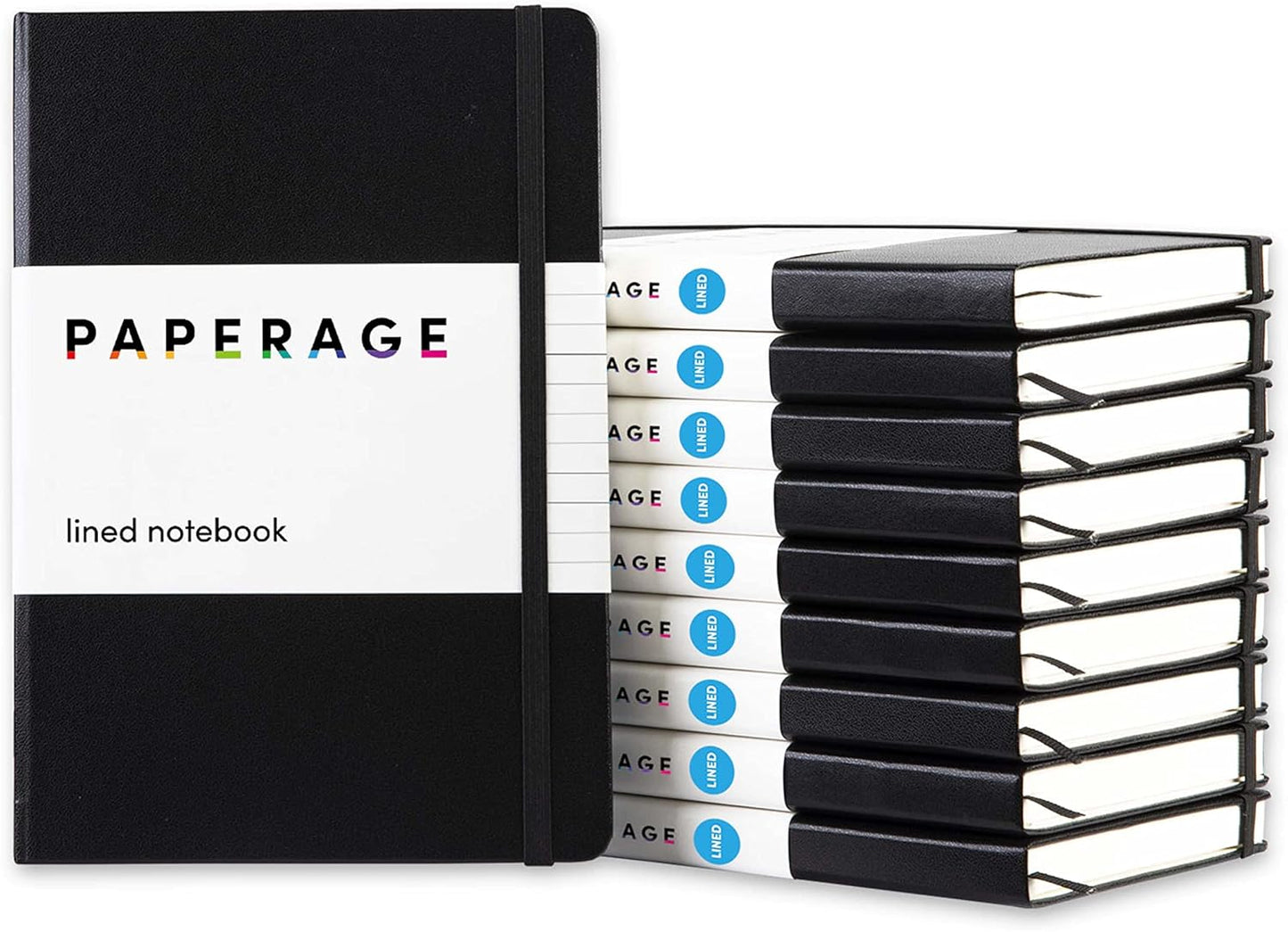 PAPERAGE Lined Journal Notebook 10 Pack for Work and School