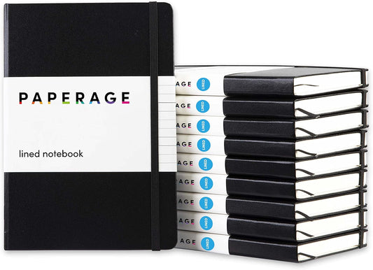PAPERAGE Lined Journal Notebook 10 Pack for Work and School
