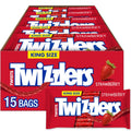 TWIZZLERS Twists Strawberry King Size Chewy Candy Packs - Bulk Snack