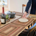 Homespice Gingerbread Jute Woven Placemats Set of 4 - Warm Country