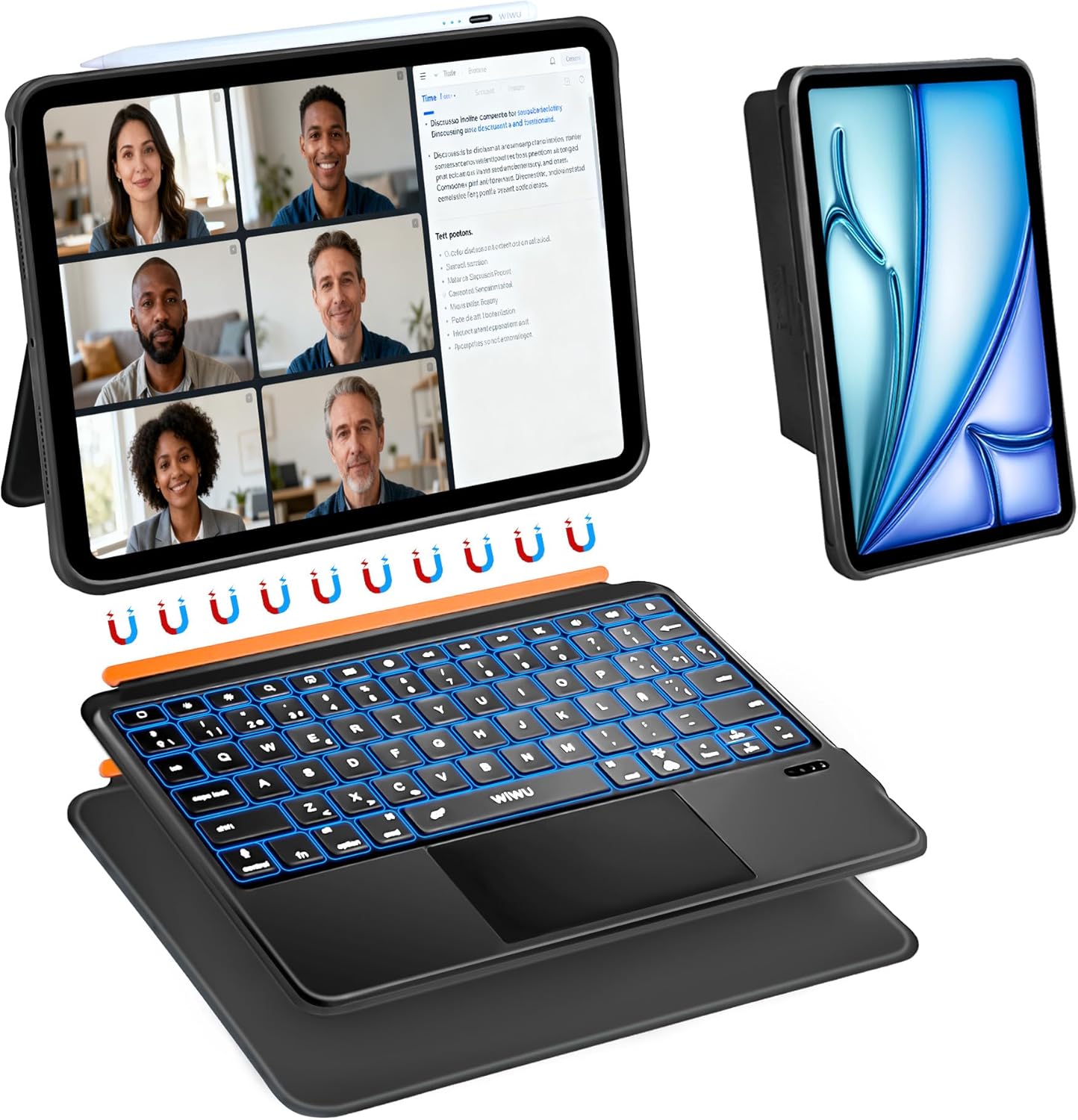 WIWU iPad 11 Inch Keyboard Case with Touchpad and Backlit Keys