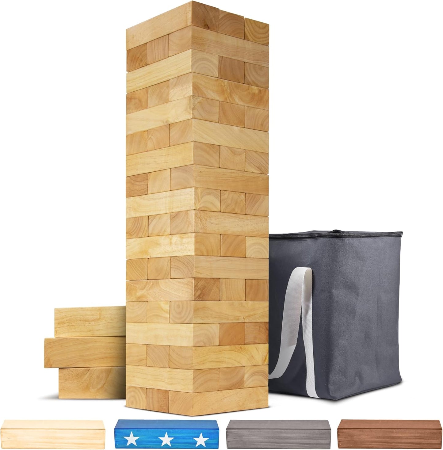 GoSports Giant Wooden Stacking Game - Fun for All Ages