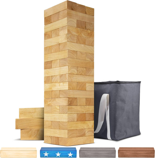 GoSports Giant Wooden Stacking Game - Fun for All Ages