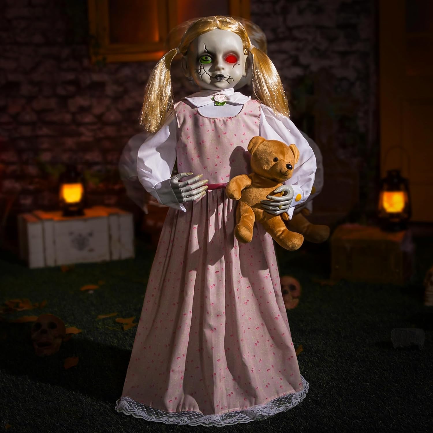 Creepy 36inch Halloween Animatronics Doll for Spooky Decor