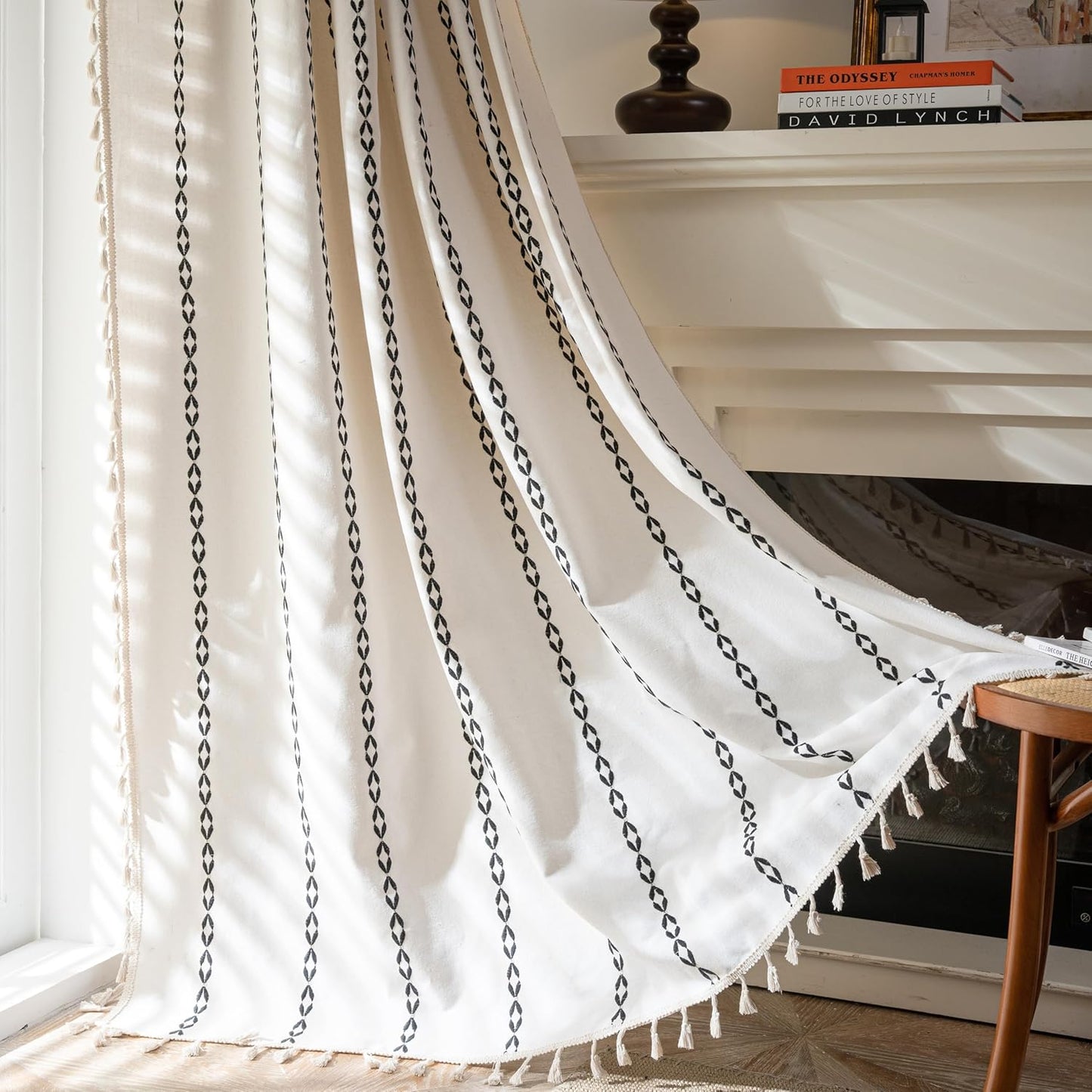 Bohemian Drape Curtains 108 Inches Long for Stylish Decor