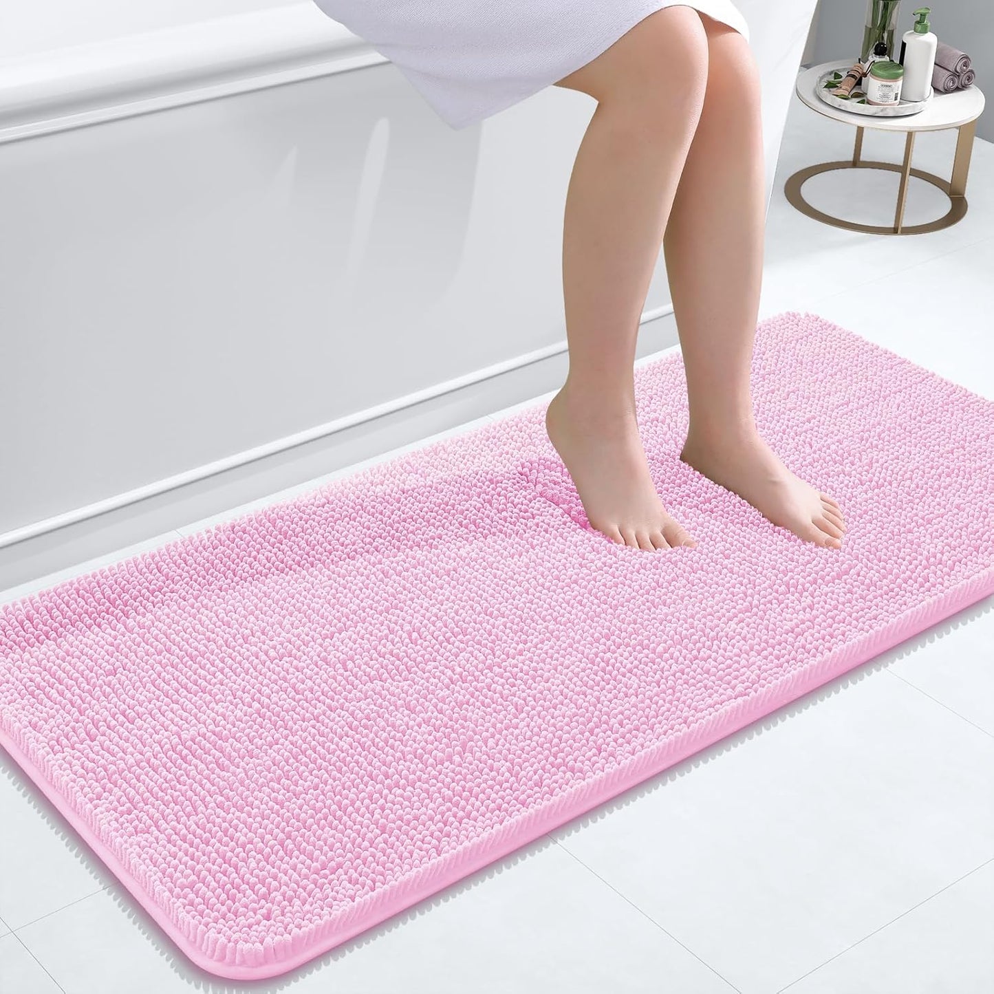 OLANLY Extra Soft Chenille Bath Rugs for Ultimate Comfort