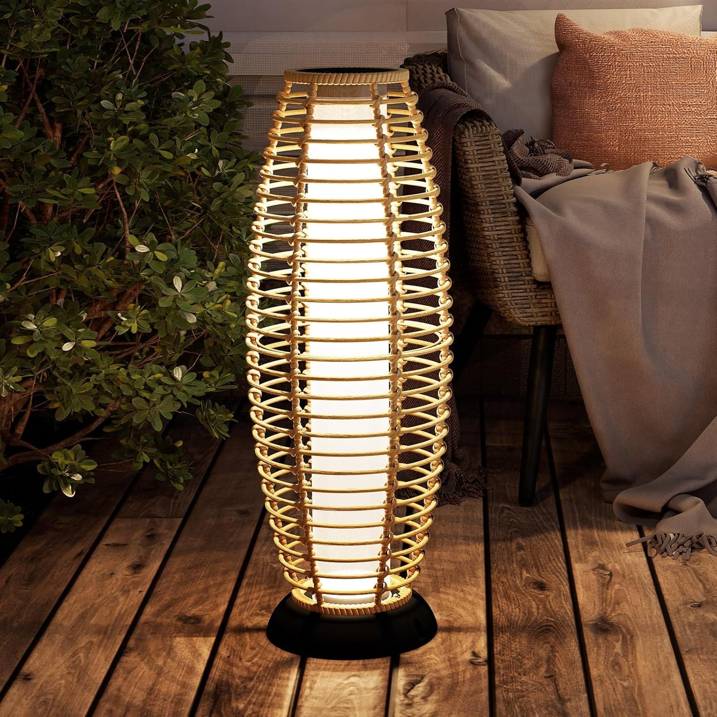 Grand patio Solar Powered Outdoor Floor Lamp for Cozy Lighting