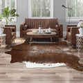 Faux Fur Cowhide Rug Middle Size - Western Cow Print Accent