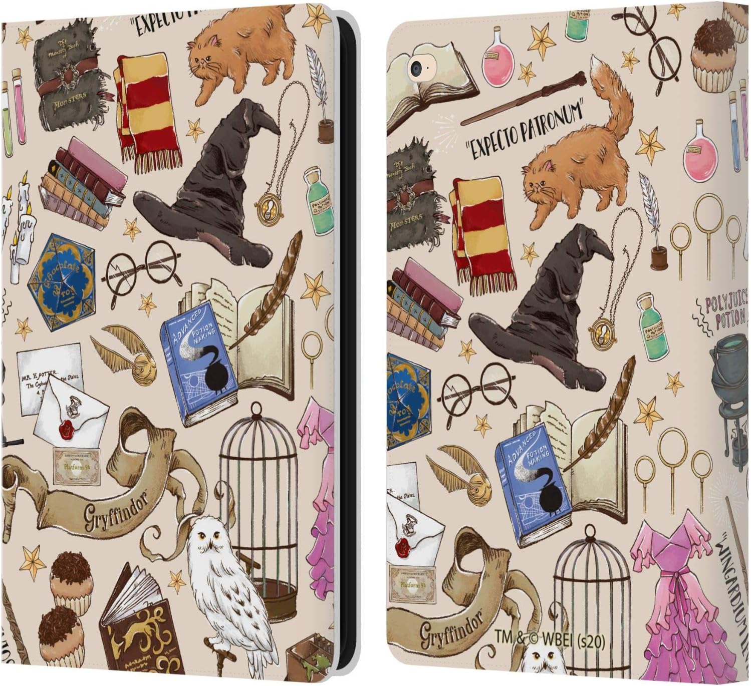 Harry Potter Hogwarts Pattern Leather Wallet Case for iPad Air 2