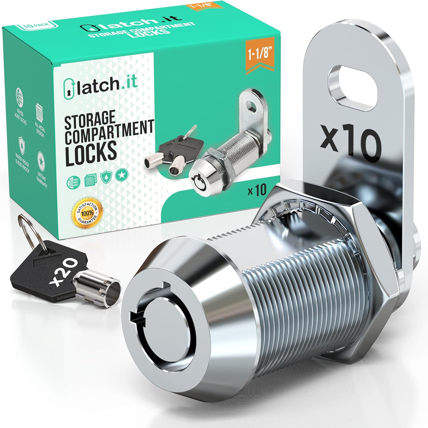 LATCH.IT RV Storage Locks 10-Pack for Secure Compartment Access