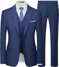 Men's Slim Fit 3 Piece Suit Two Button Blazer Vest & Pants - Modern 4