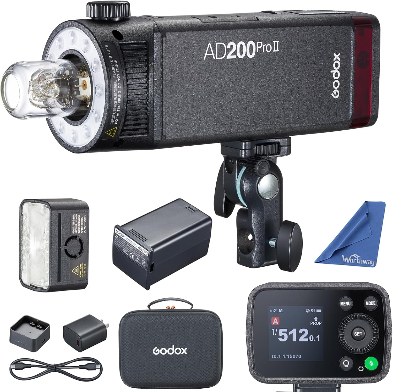 Godox AD200 Pro II Flash with Optimized Heads and Sync Features