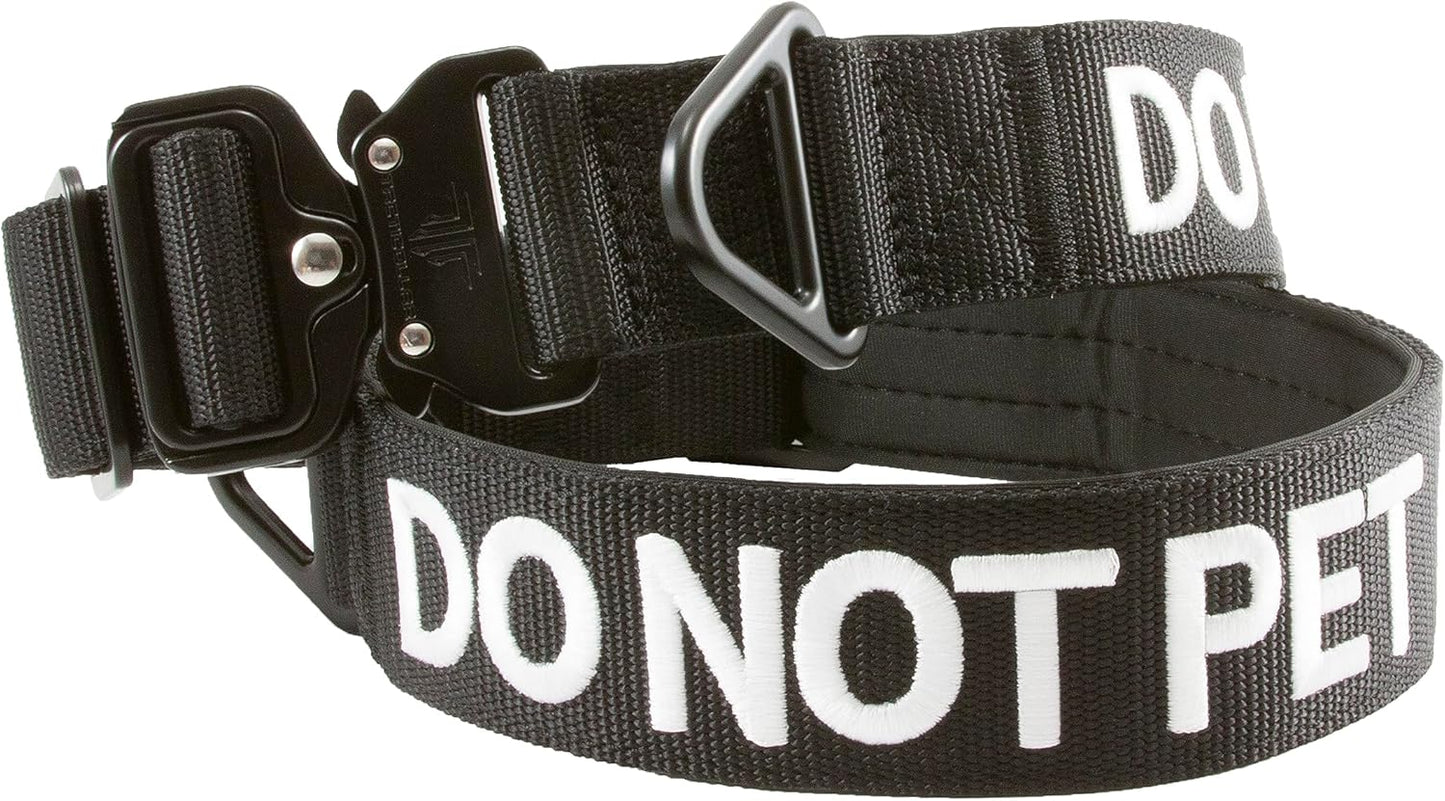 DO NOT PET 1.5 inch Nylon Collar for Medium and Large Dogs
