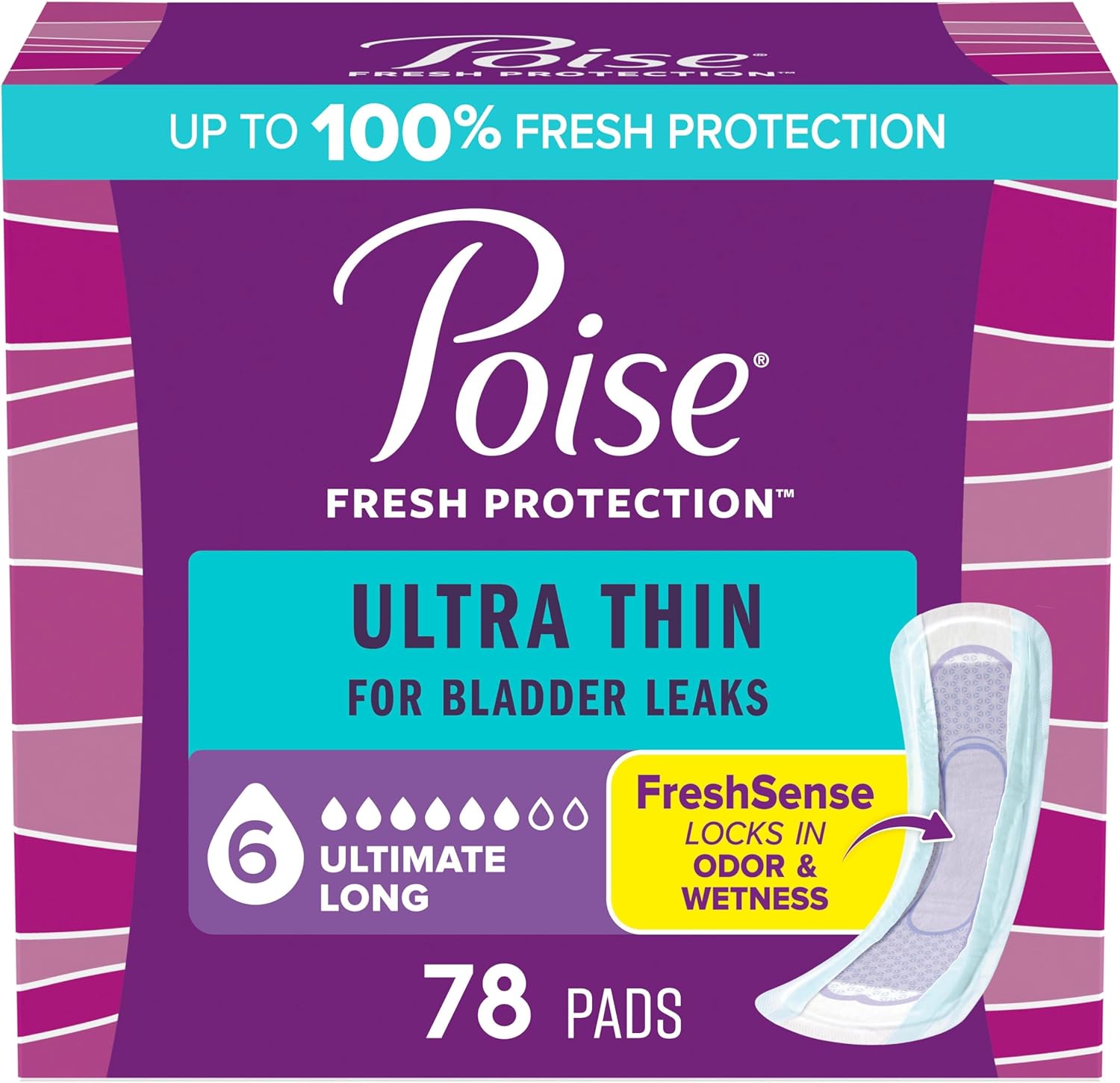 Poise Ultra Thin Incontinence Pads for Ultimate Absorbency