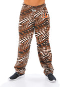 Zubaz Men's Zebra Left Hip Logo Track Pant - Loose Fit Gamewear