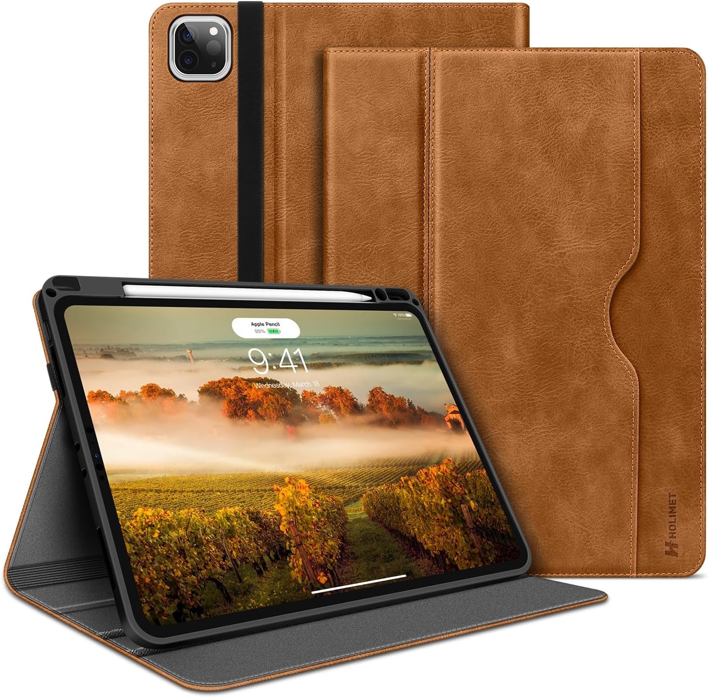 H HOLIMET Case for iPad Pro 13 inch 2024 M4 with Pencil Holder