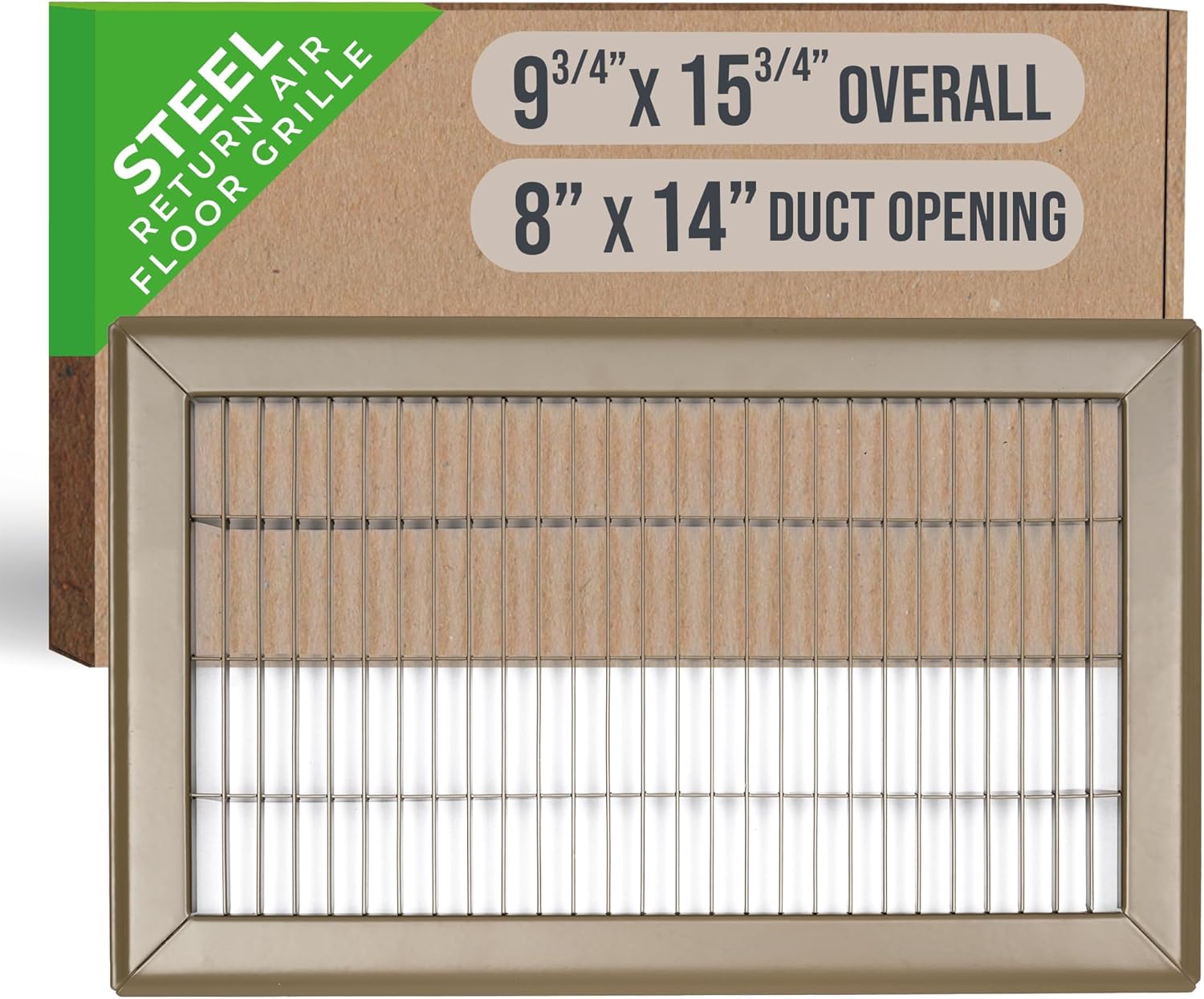 Return Air Floor Grille for 8x14 and 14x8 Duct Openings