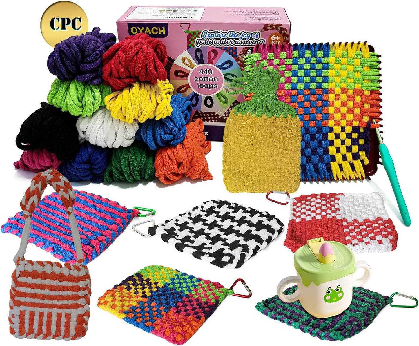 OYACH Potholder Metal Weaving Loom Kit for Creative Kids Fun