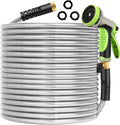 Metal Garden Hose 75ft Flexible Stainless Steel - Durable, Kink-Free