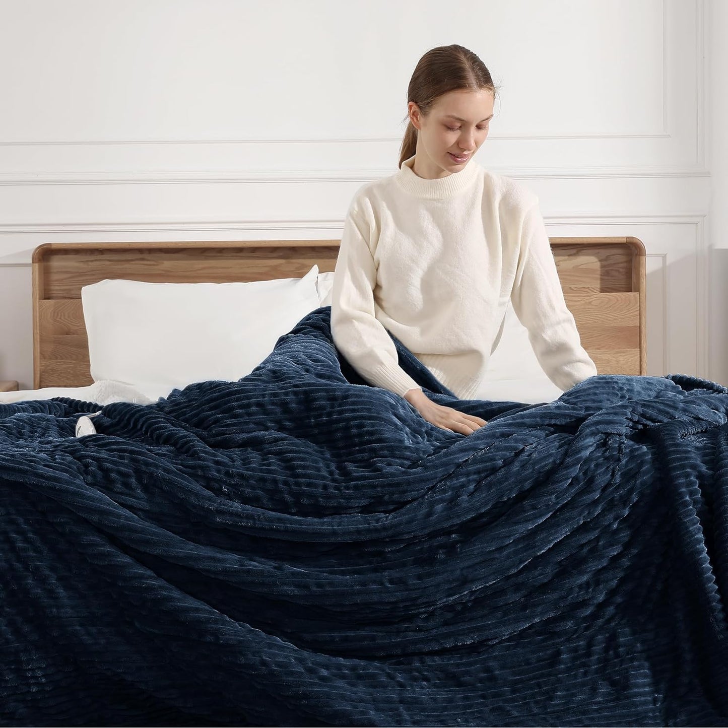 Electric Blanket Twin Heated Blanket with 5 Heat Settings